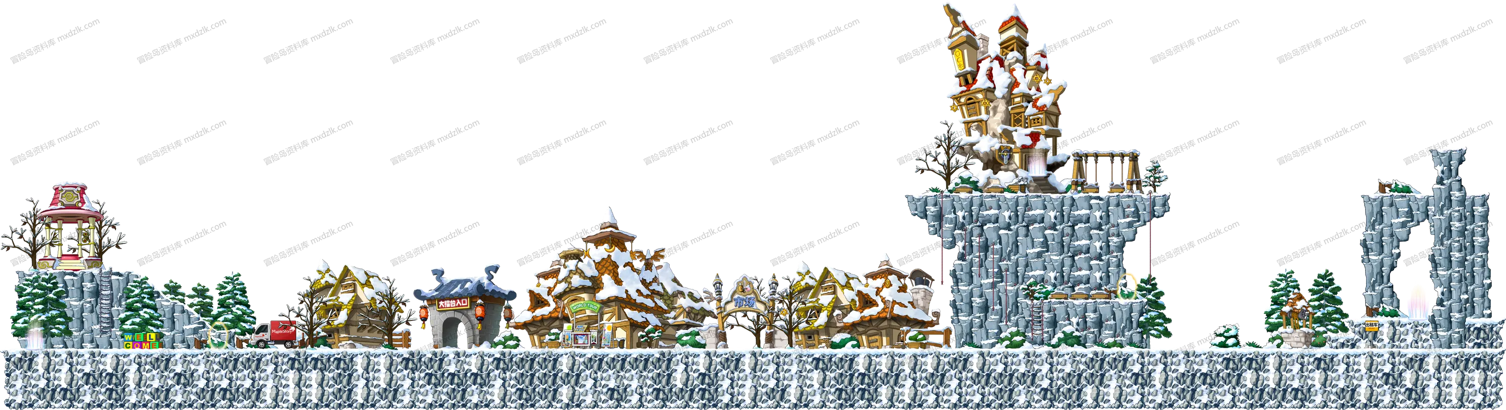 冰峰雪域地图全貌