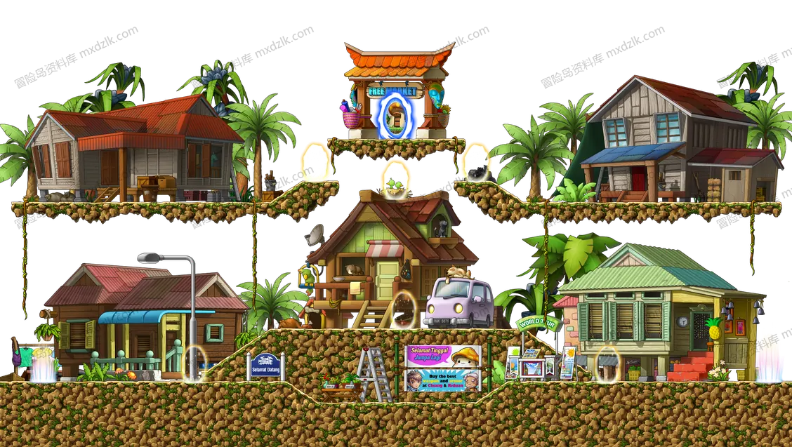 甘榜村地图全貌